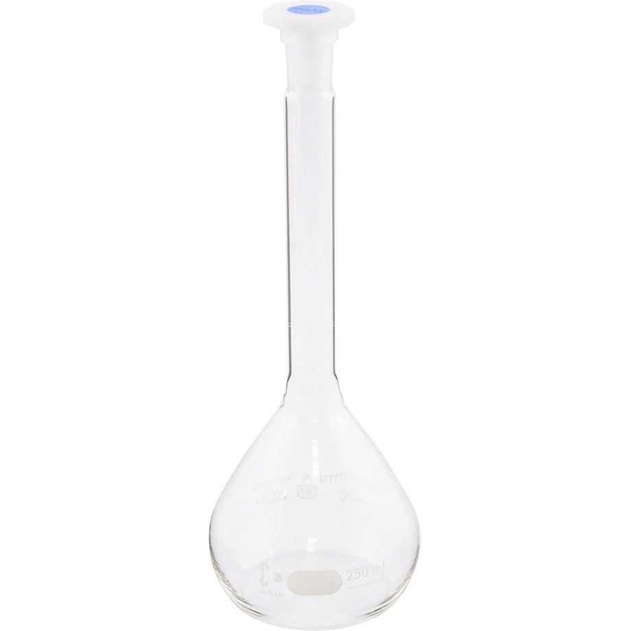 216783607(一般校正(英語)) メスフラスコ ClassA 英語版校正証明書付 SCHOTT/DURAN 250mL