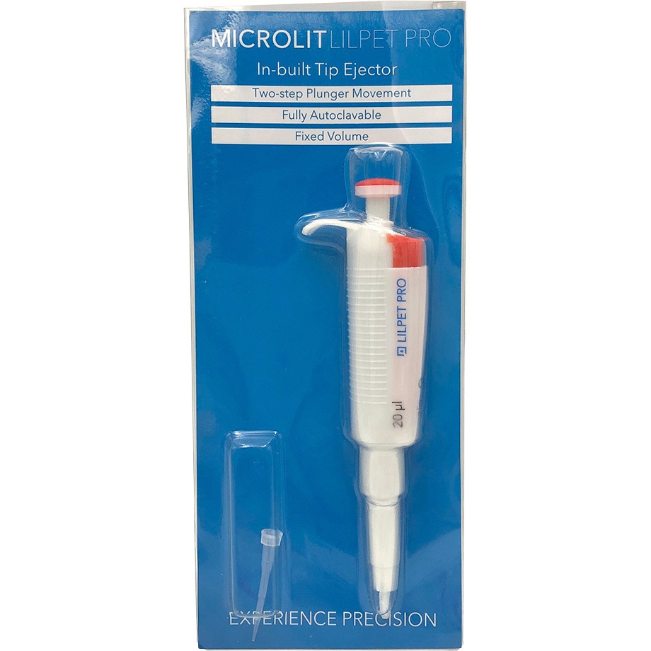 LILP-20(JCSS校正) 小型定量ピペット イジェクタ付き JCSS校正証明書付 LILPシリーズ MICROLIT 容量20μL  1台