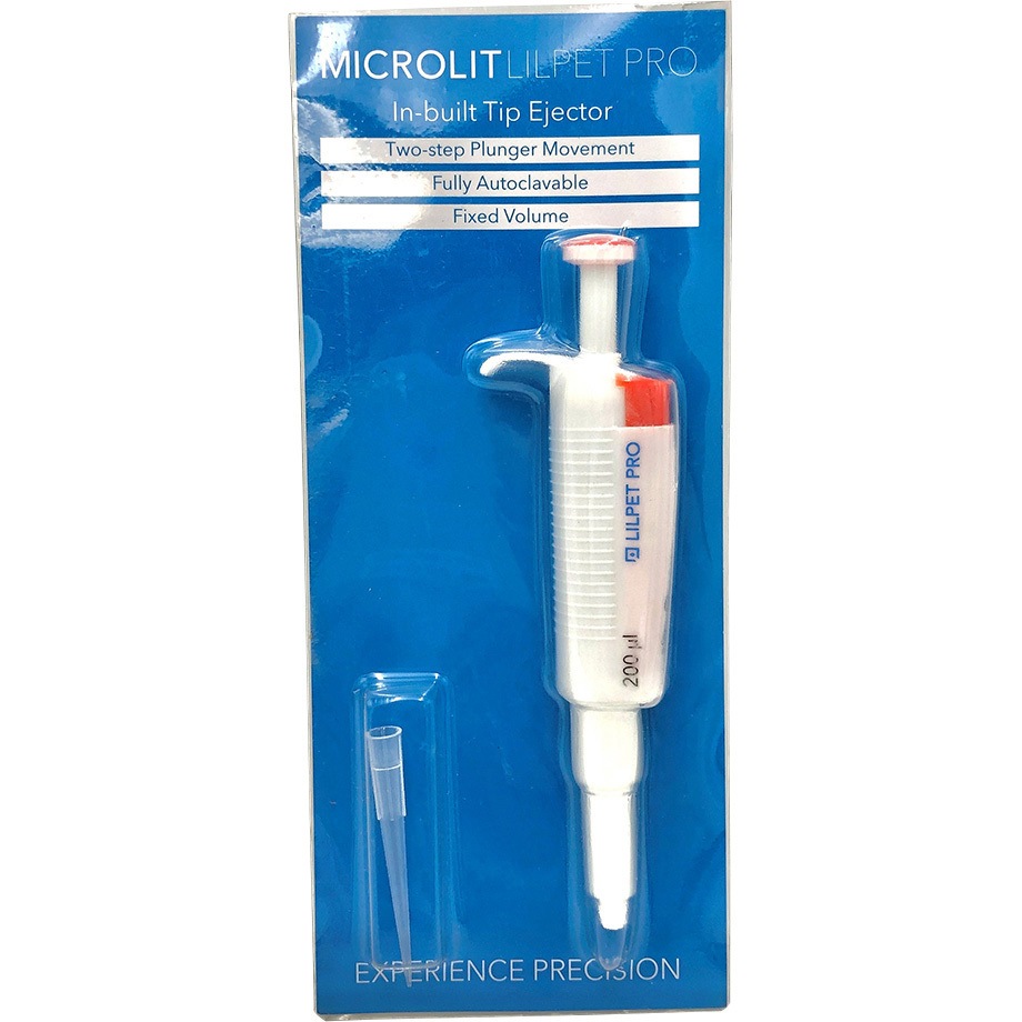 LILP-200(JCSS校正) 小型定量ピペット イジェクタ付き JCSS校正証明書付 LILPシリーズ MICROLIT 容量200μL  1台