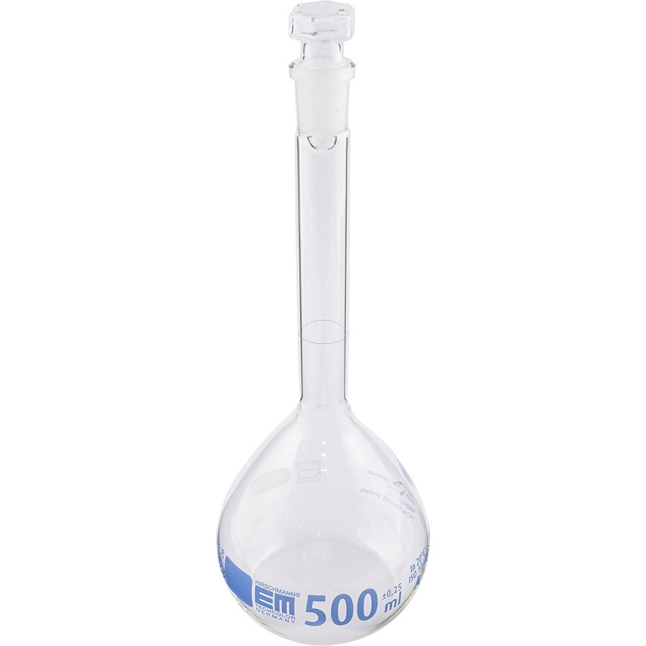 2820290(一般校正(中国語)) EMユーロ共栓付メスフラスコ 中国語版校正証明書付 アズワン 500mL 13,213円