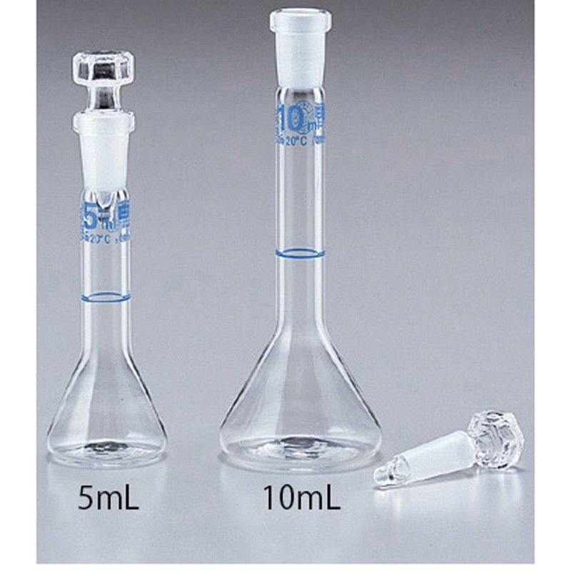 2960260(一般校正(中国語)) EMユーロ小容量メスフラスコ 中国語版校正証明書付 アズワン 10mL