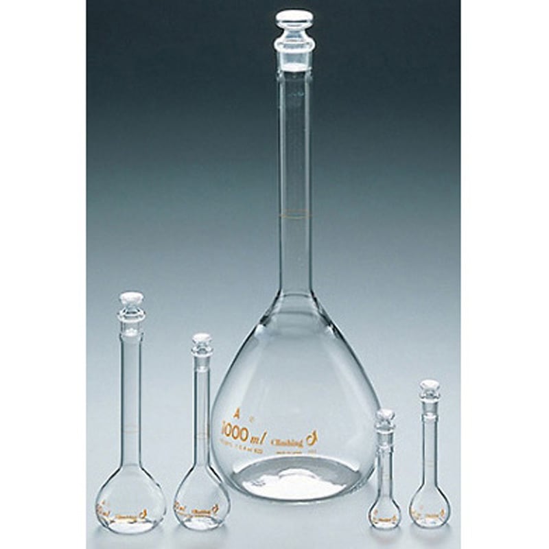 高精度メスフラスコ 白 25mL 英語版校正証明書付 アズワン (1-8565-04-56)