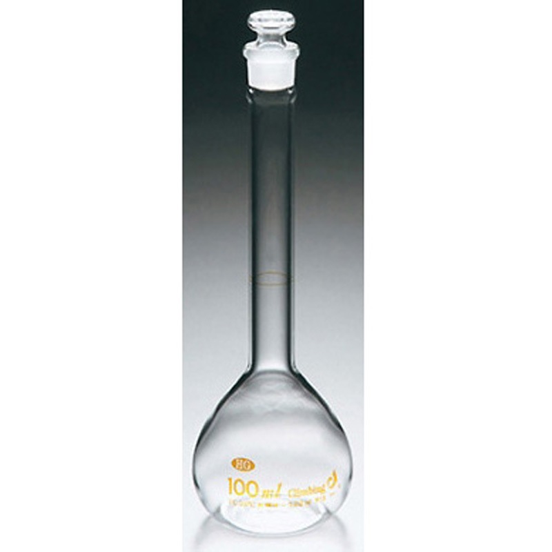 CL2032-05-10(一般校正) メスフラスコ 白 ハイグレード 校正証明書付 CL2032シリーズ climbing(クライミング) 50mL