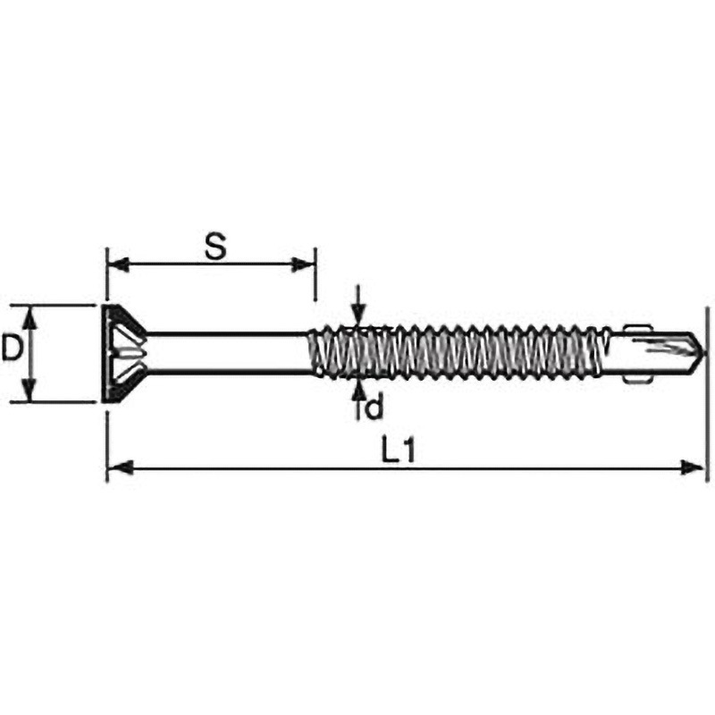 M4×28 LIVEリーマフレキ(SUS410/スズメッキ)(小箱) 大阪魂 呼びM4長さ28mm 1箱(700個)