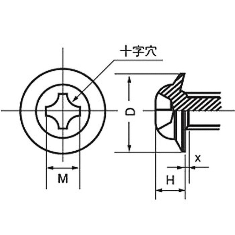 M4×10 TP-TBタイプ(鉄/3価ブラック)(小箱) 大阪魂 呼びM4長さ10mm 1箱(1500個)