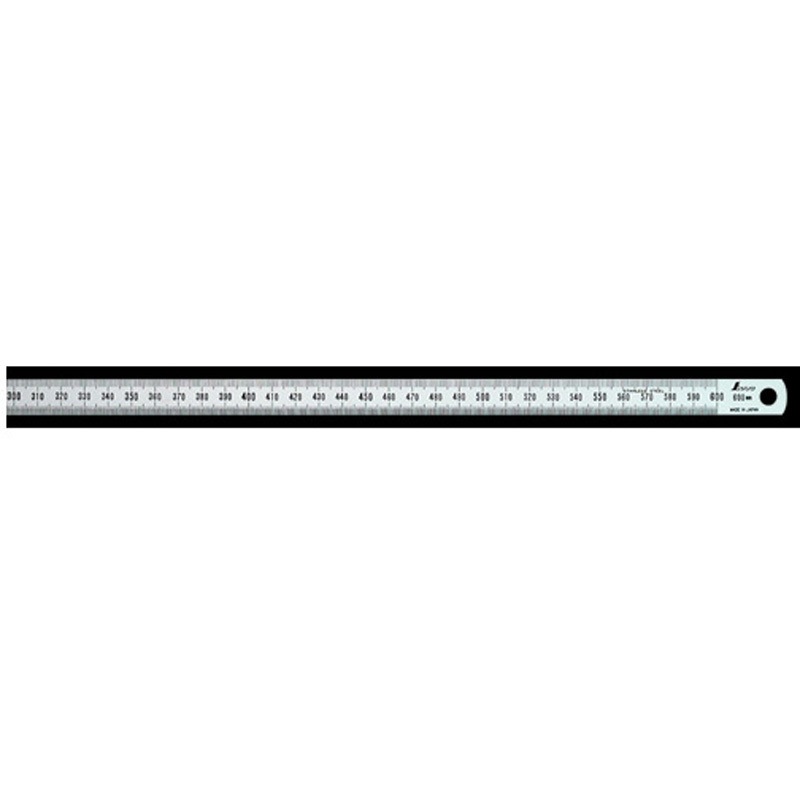 完成品　確認用 13269(一般校正) 細巾直尺 シルバー 校正証明書付 1本 シンワ測定