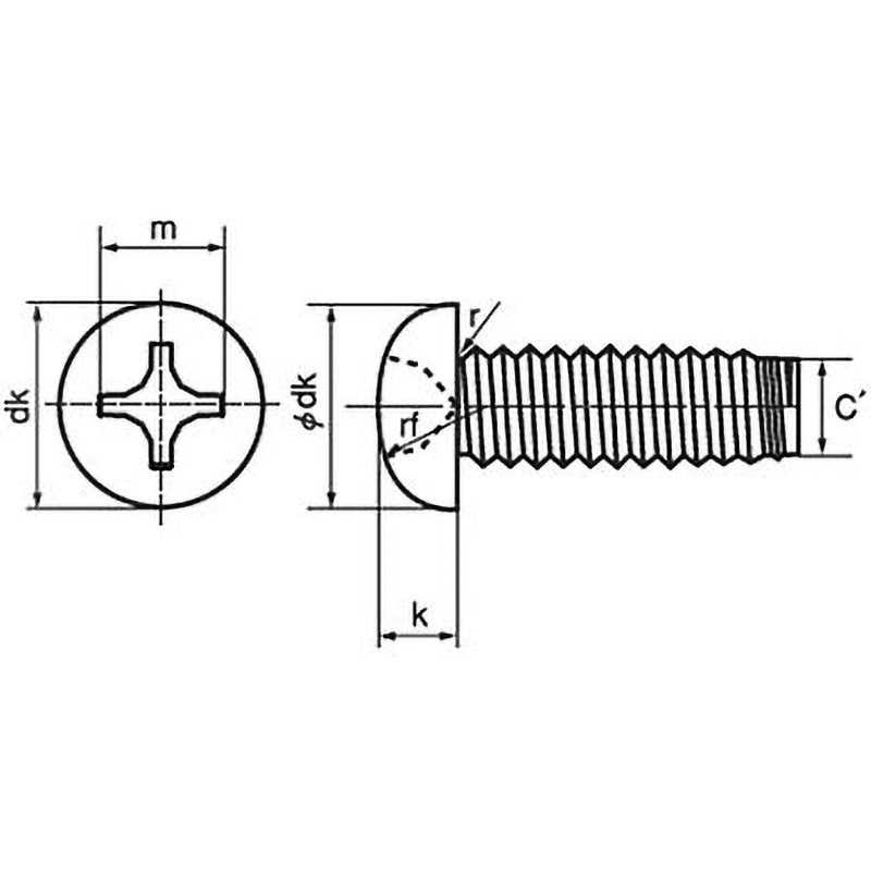 M4×10 サンロック(+)ナベ(SUS410/茶ブロンズ)(小箱) 大阪魂 呼びM4長さ10mm 1箱(1000個)