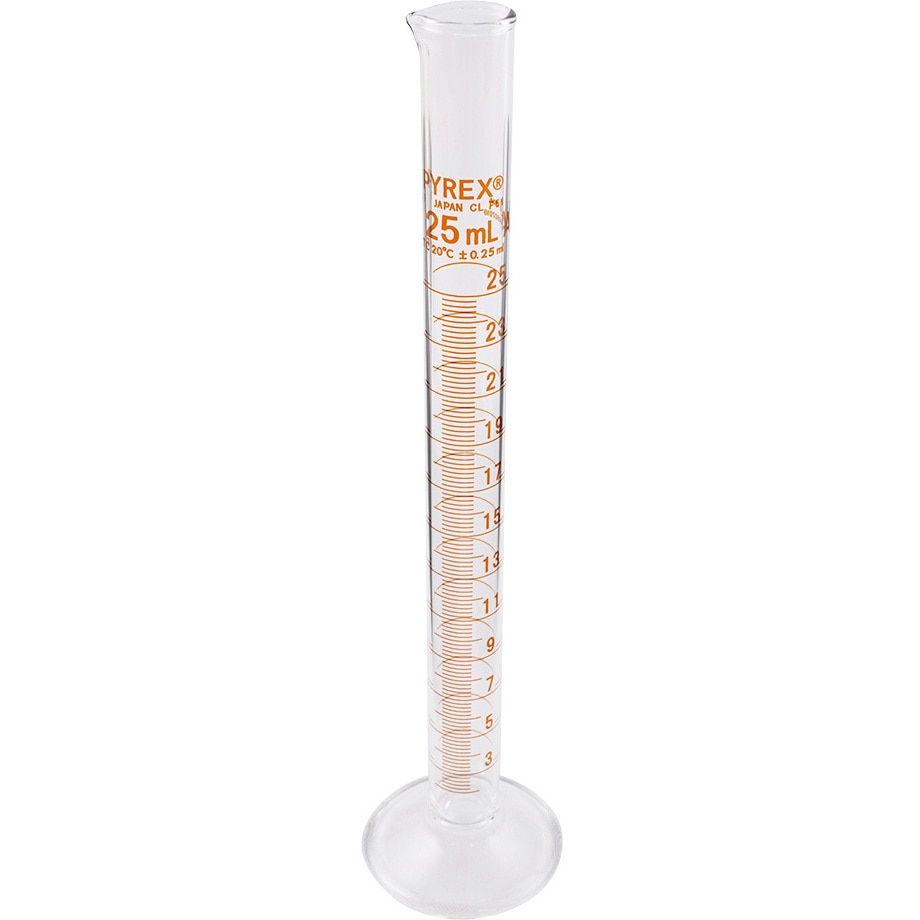 3022JIS-25(一般校正(英語)) PYREX(R)JIS メスシリンダー 英語版校正証明書付 3022JISシリーズ PYREX(パイレックス) 25mL 10,765円