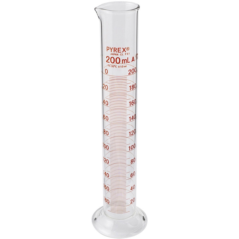 3022JIS-200(一般校正(英語)) PYREX(R)JIS メスシリンダー 英語版校正証明書付 3022JISシリーズ PYREX(パイレックス) 200mL 11,535円
