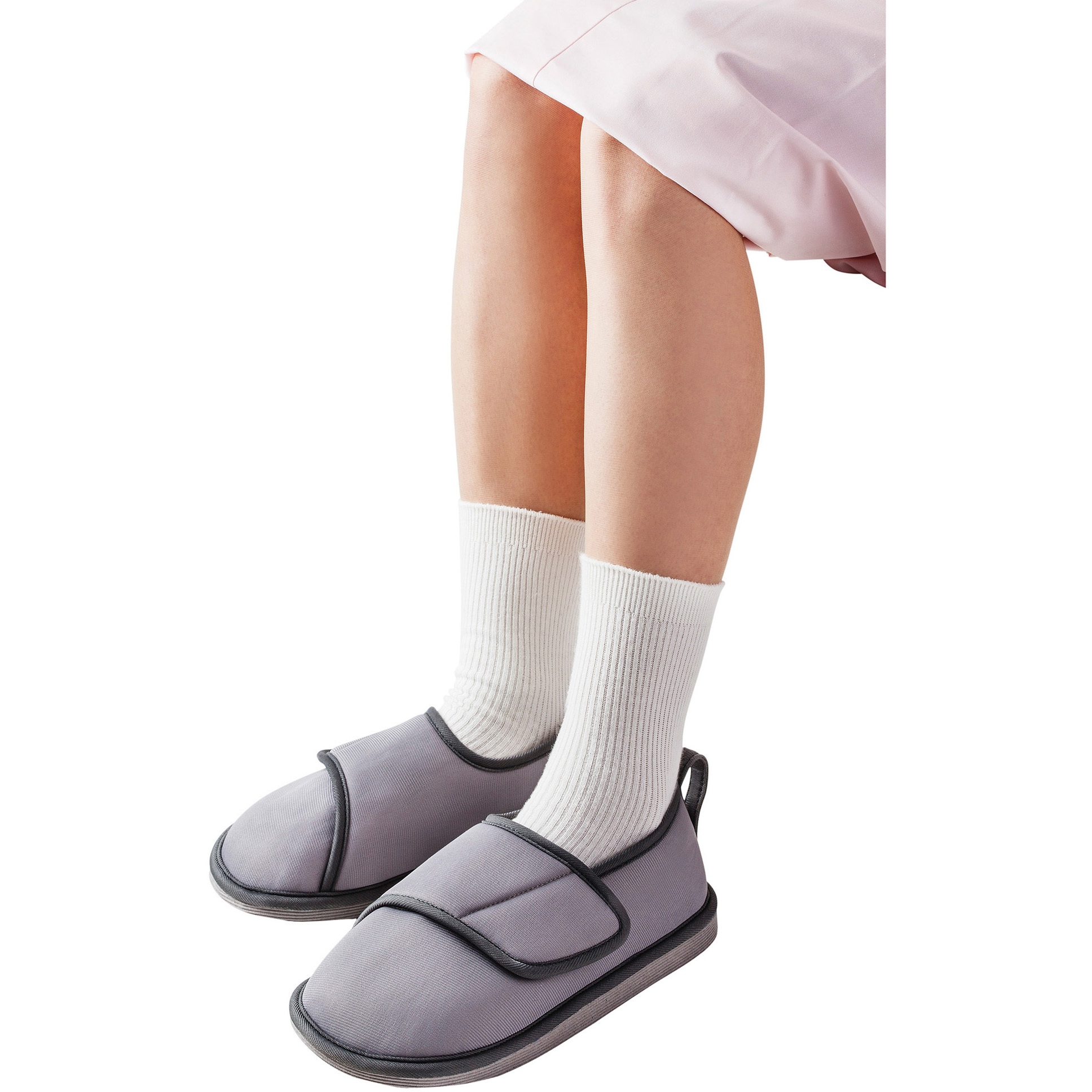 091396 転倒予防シューズ つま先つき 竹虎 グレー色 サイズ27～28.5cm