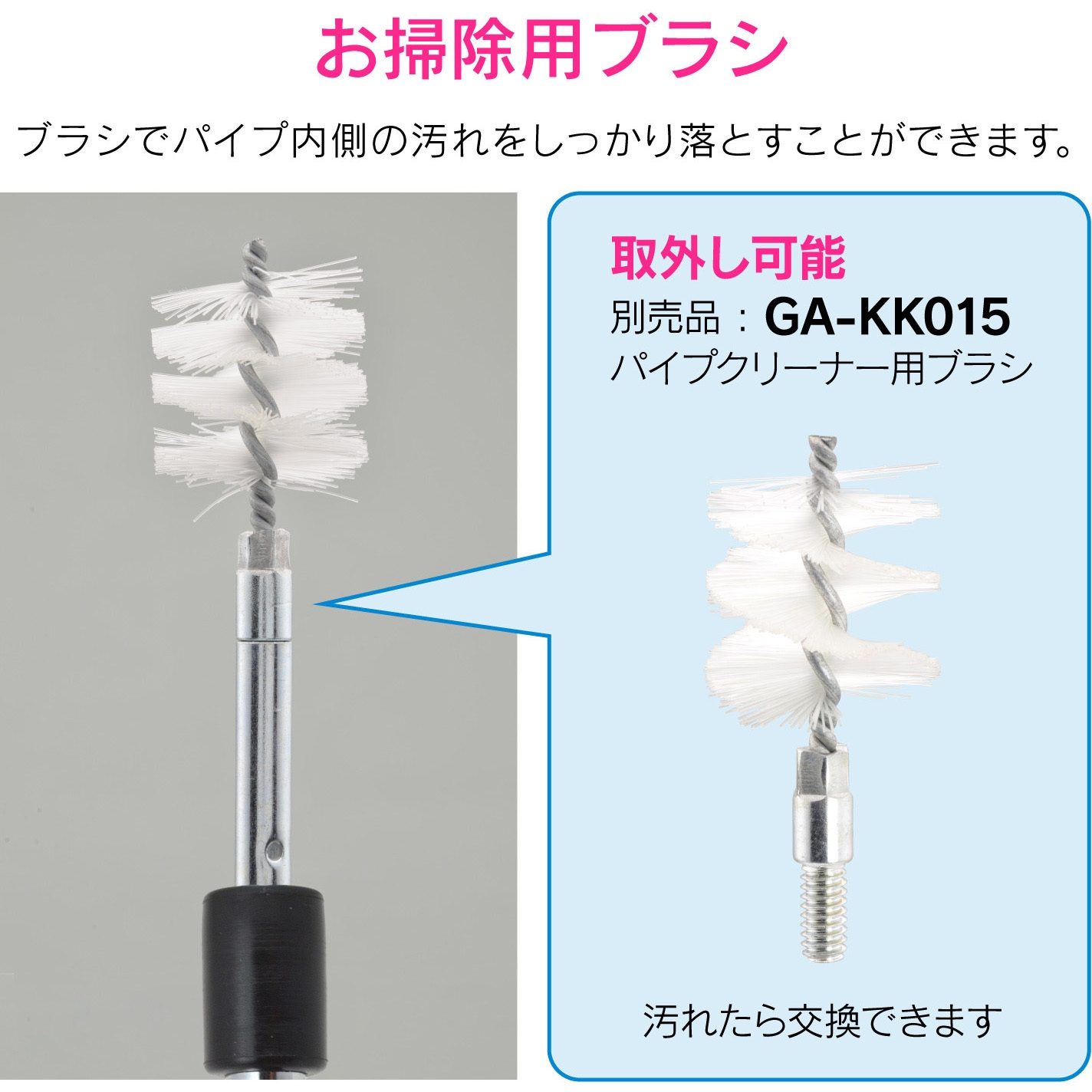 GA-KK017 これカモ パイプクリーナーセット GAONA(ガオナ) ブラシ径