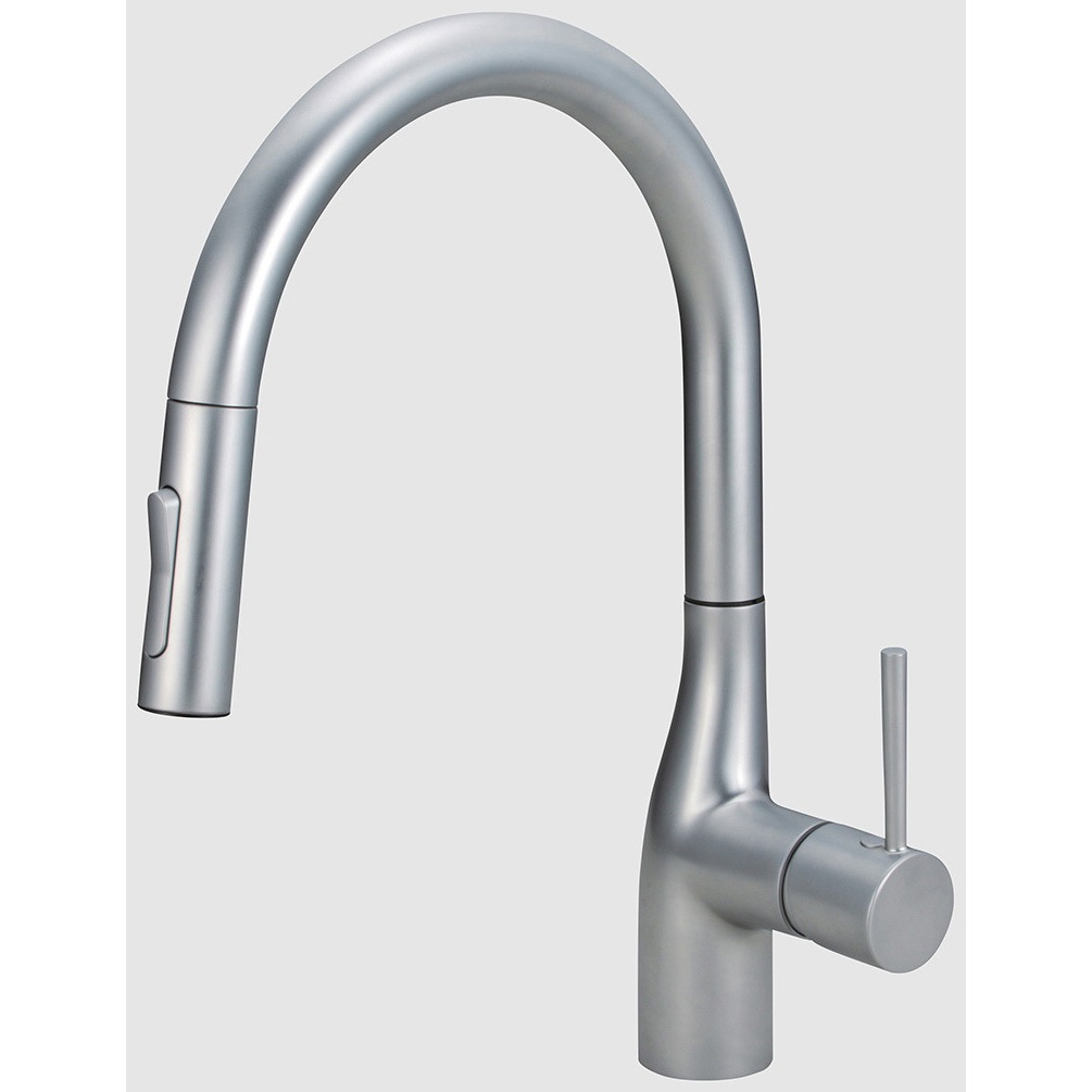 KM6061ZECP (寒)グースネックシングルレバー式混合栓(eレバー) KVK パールシルバーめっき色   KM6061ZECP