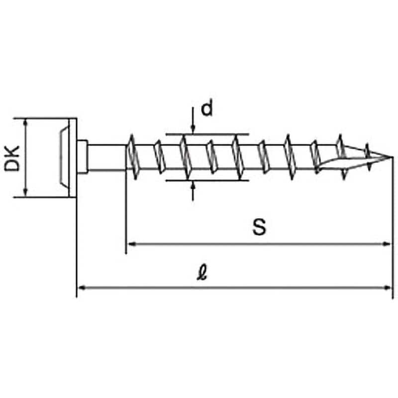 M4.2×32×27 板金万能ビス(SUS410)(小箱) 大阪魂 ねじの呼びM4.2長さ32mm 1箱(460個) - 【通販モノタロウ】