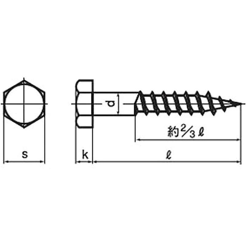 M12×90 六角コーチスクリュー(鉄)(小箱) 1箱(50個) 大阪魂 【通販