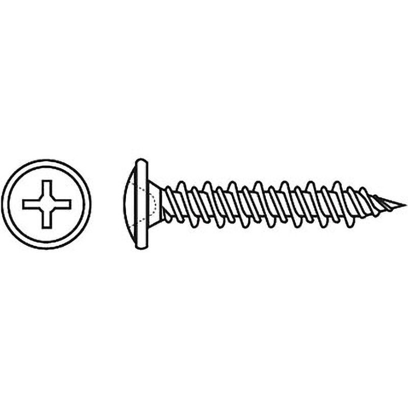 M4.6×18 JPF(+)野地ハイロー(鉄/3価ブラック)  (小箱) 日本パワーファスニング ねじの呼びM4.6長さ18mm 1箱(1000個)