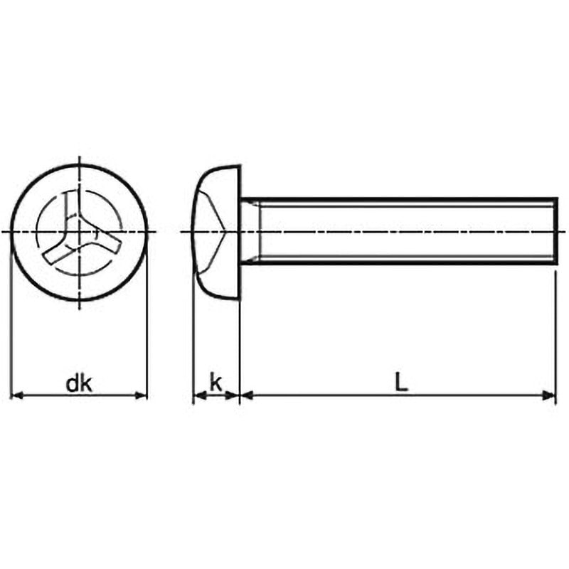 #10-32×3/4 TRF/いたずら防止用ねじステンレストライウィングナベ小ねじ(UNC)(ステンレス)  (小箱) 日本パワーファスニング ねじの呼び#10 1箱(100個)