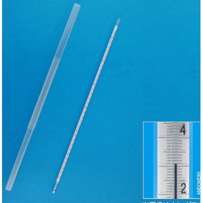 1-01-0-ACS(一般校正) 二重管標準温度計400 0.1 全長400mm 全没 一般校正証明書 一式付 1-01シリーズ 安藤計器製工所 測定範囲-56～0℃