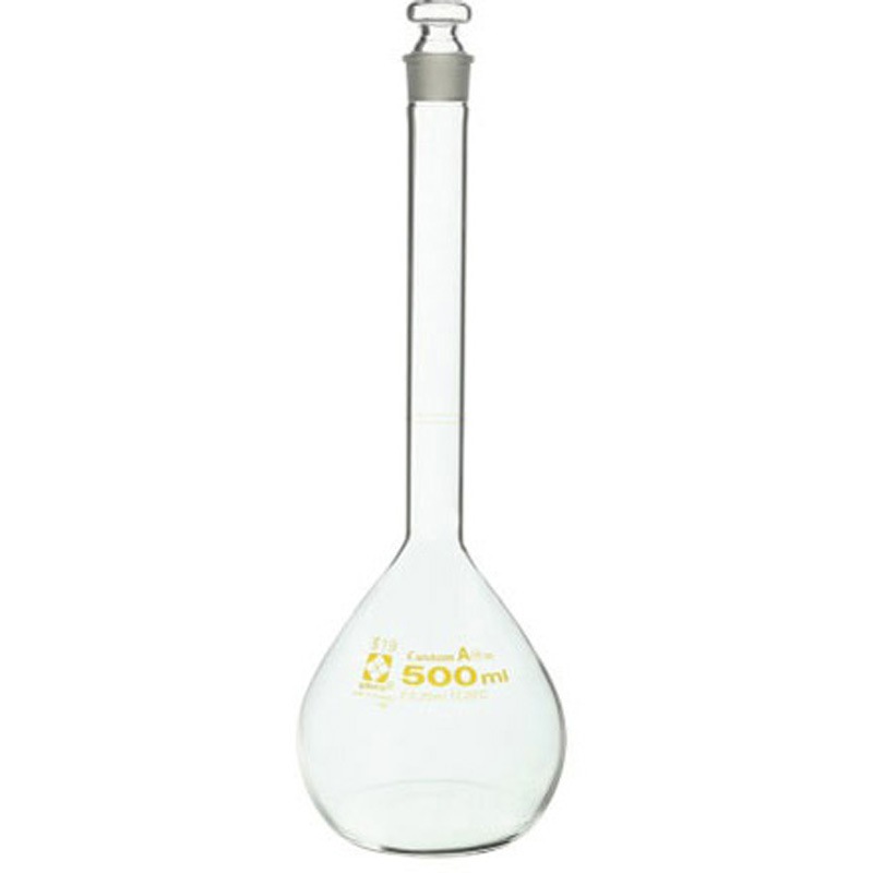 026050-500(一般校正) メスフラスコ 全量フラスコ・カスタムA 校正証明書付 026050シリーズ SIBATA(柴田科学) 500mL