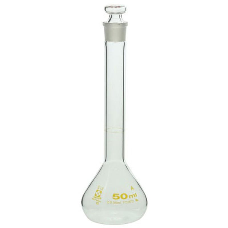 020060-50(一般校正(英語)) メスフラスコ 全量フラスコ・スーパーグレード 透明 英語版校正証明書付 020060シリーズ SIBATA(柴田科学) 50mL