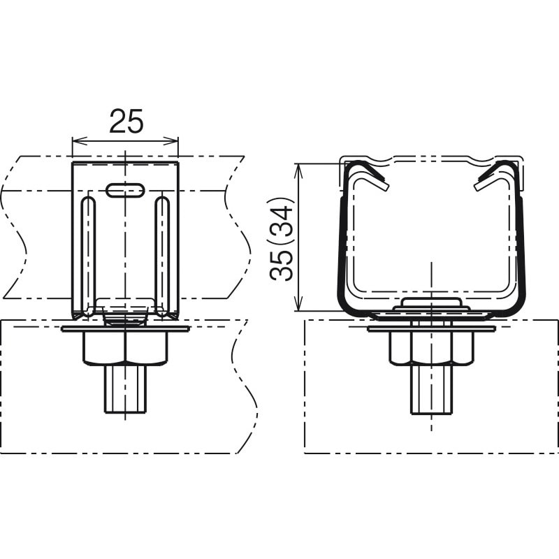 P-DK1UK-9 レースウェイ(開口上向き用器具取付金具) 1個 ネグロス電工 【通販モノタロウ】