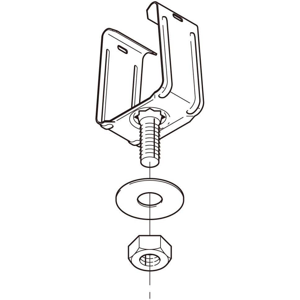 DK2UK-9 レースウェイ(開口上向き用器具取付金具) 1個 ネグロス電工 【通販モノタロウ】