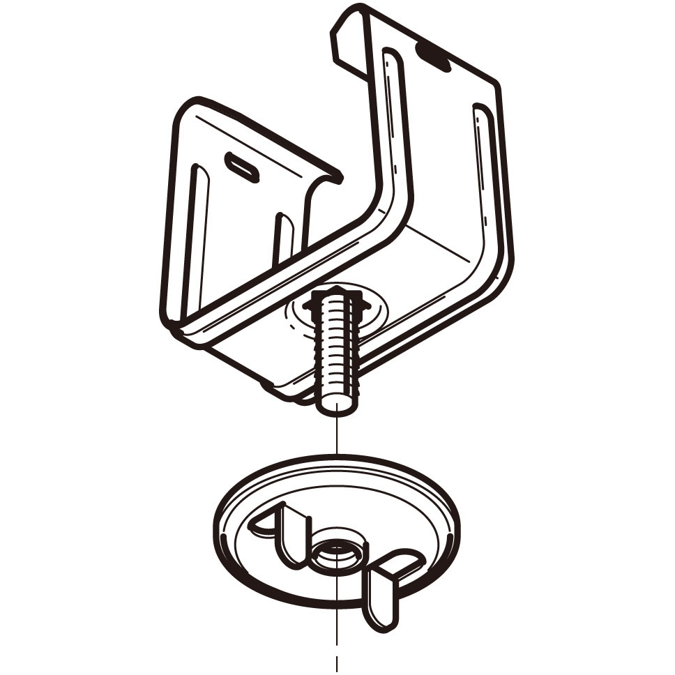 P-DK1UK-6 レースウェイ(開口上向き用器具取付金具) 1個 ネグロス電工 【通販モノタロウ】