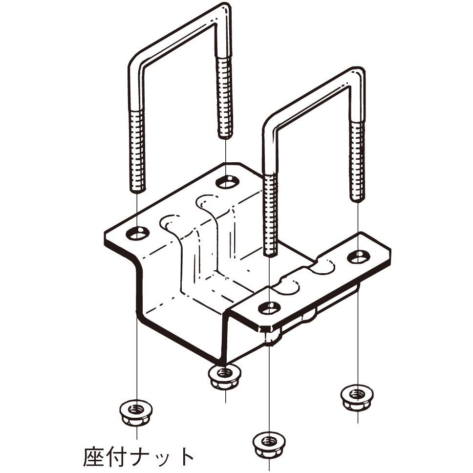 P-DHCR1 ダクター用レースウェイ交差支持金具 1個 ネグロス電工 【通販
