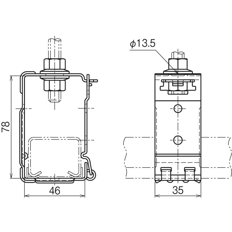 SD-DPY1-W3 レースウェイ(吊りボルト用レースウェイ吊り金具) 1個 ネグロス電工 【通販モノタロウ】