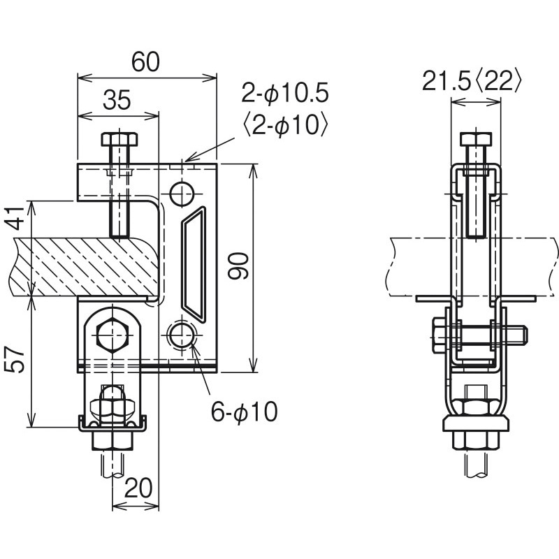 S-HB3-W3 吊り金具(一般形鋼用) ネグロス電工 1個 S-HB3-W3 S-HB3-W3 吊り金具(一般形鋼用) ネグロス電工 1個 S-HB3-W3