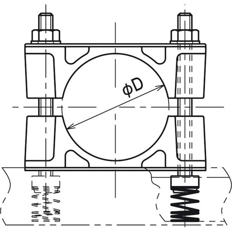 CAC5056 ツーボルトクリート(ダクターチャンネル用) ネグロス電工 1個