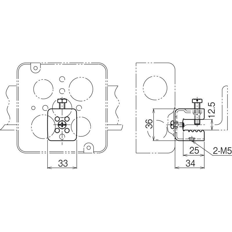 A2L パイラック(一般形鋼用ボックス支持金具) ネグロス電工 1個 A2L
