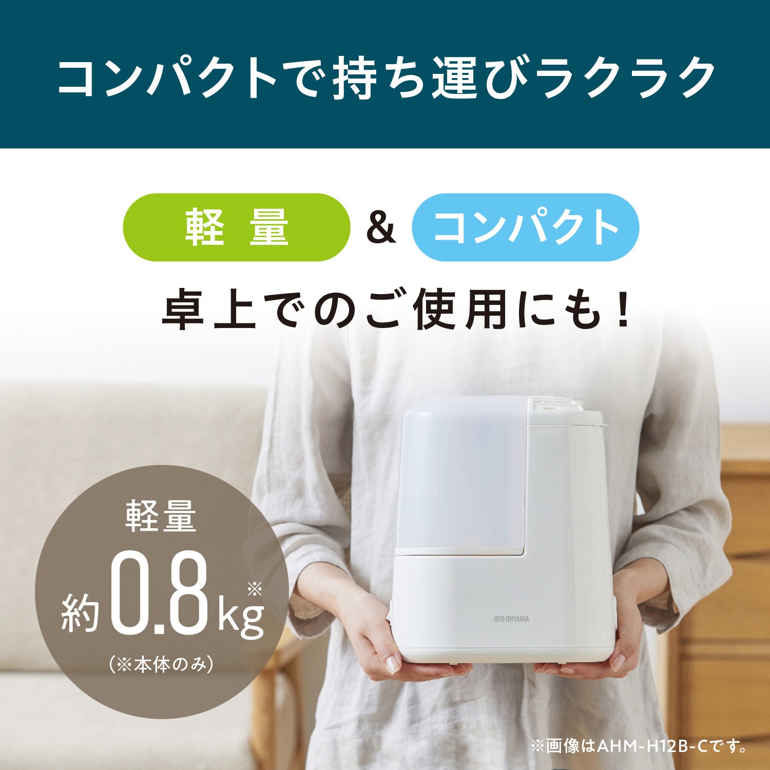 AHM-H12B-C スチーム式加湿器 120ml 1台 アイリスオーヤマ 【通販