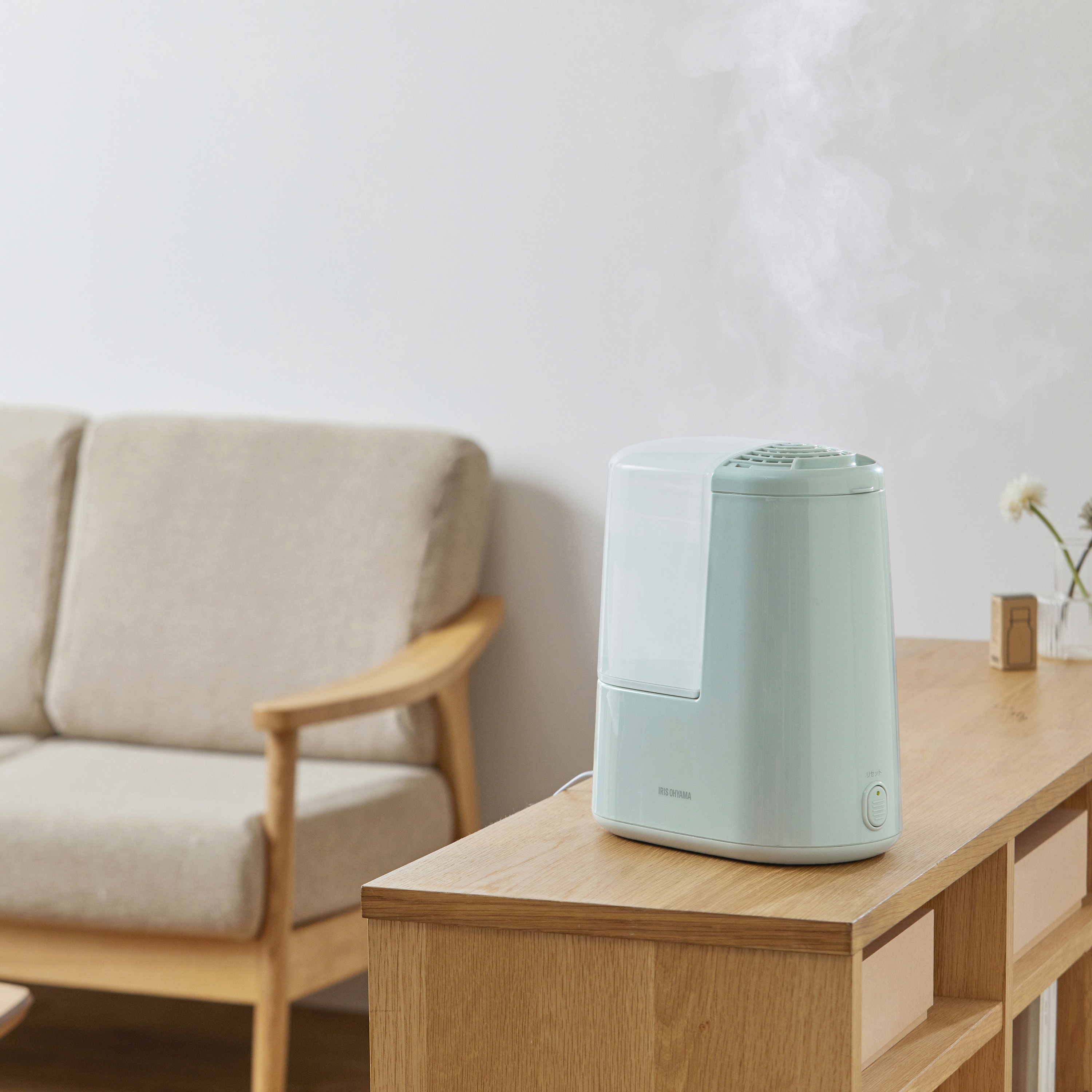 AHM-H26B-G スチーム式加湿器 260ml 1台 アイリスオーヤマ 【通販