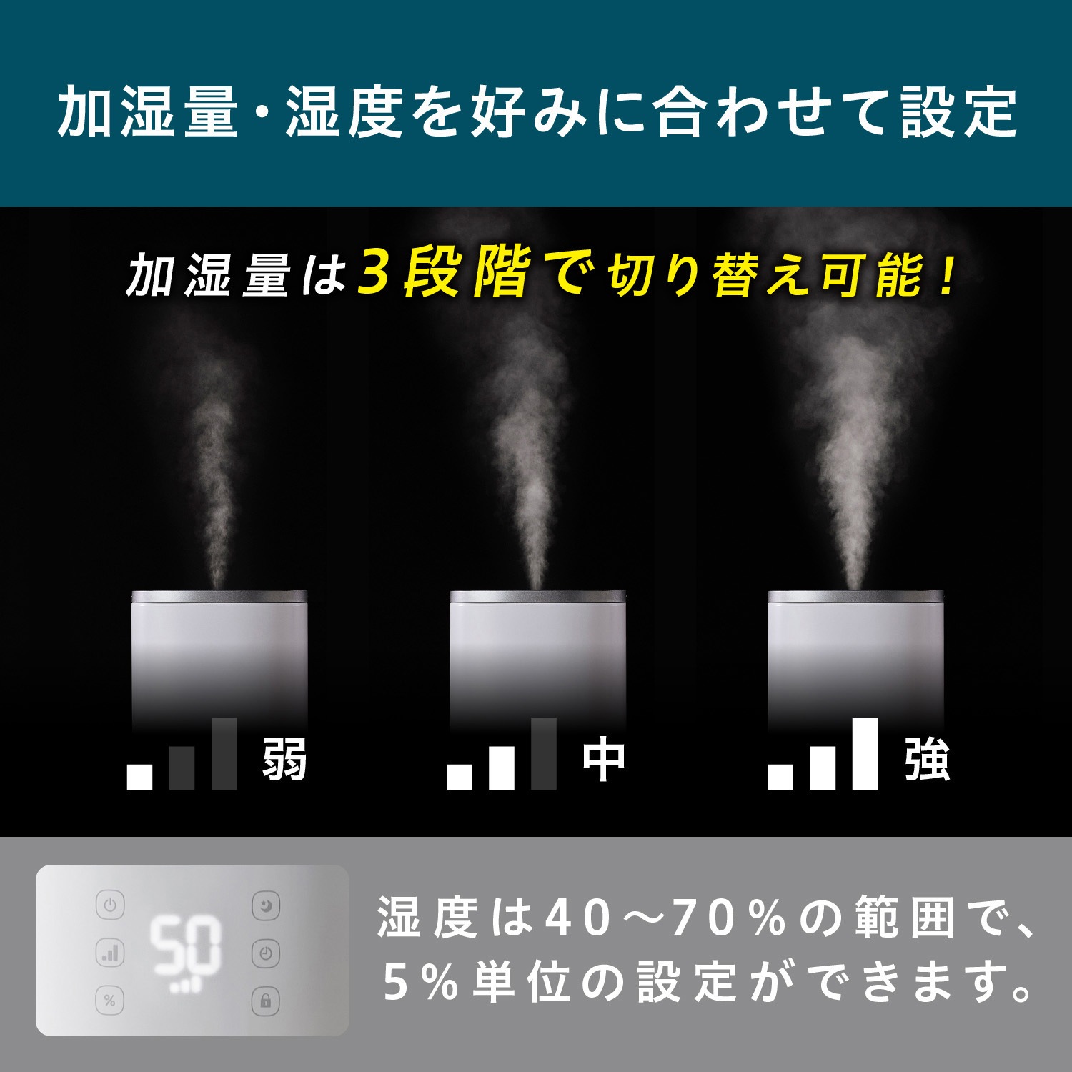 AHM-HU55A-W 上給水ハイブリッド加湿器550ml 1台 アイリス