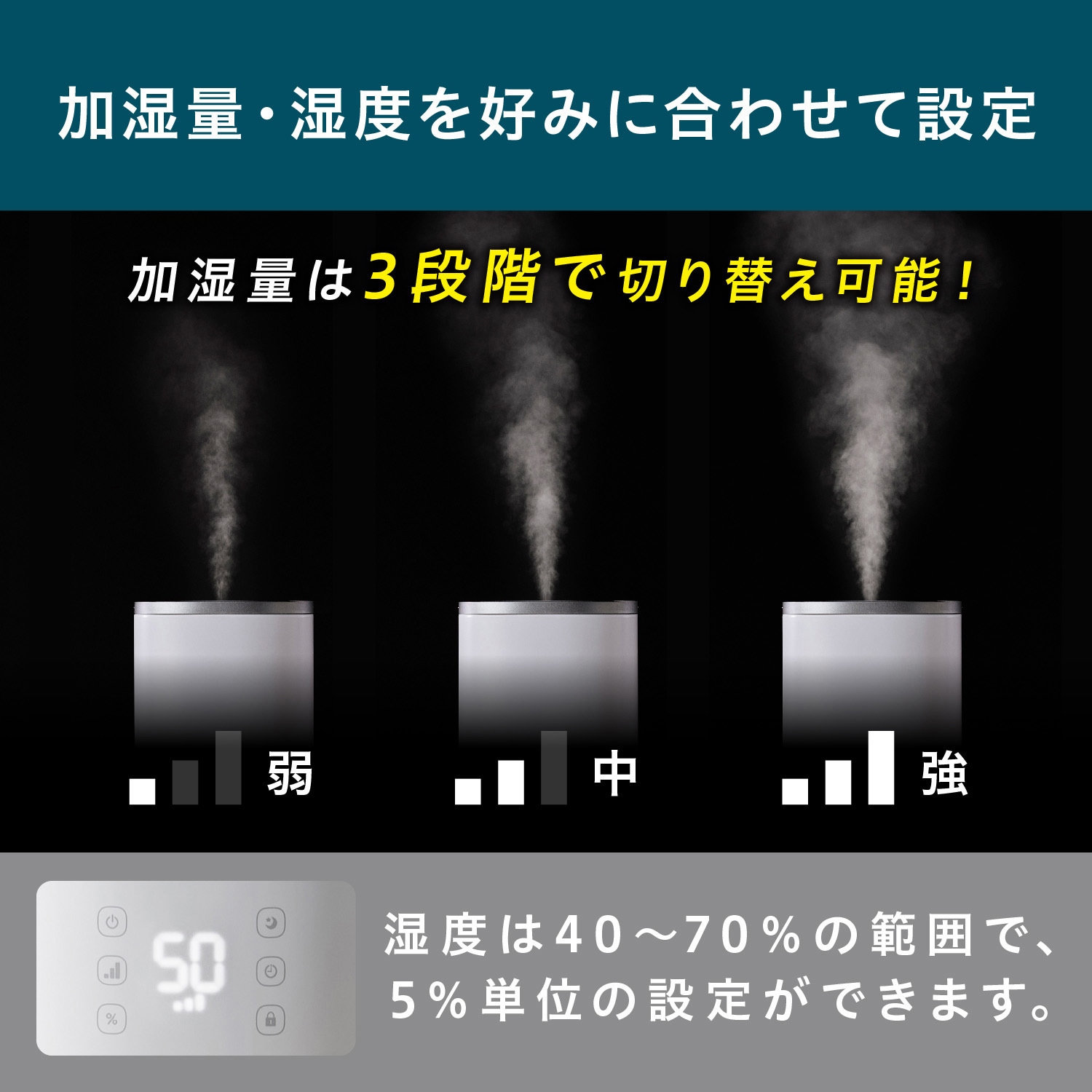 AHM-HU55A-H 上給水ハイブリッド加湿器550ml 1台 アイリス