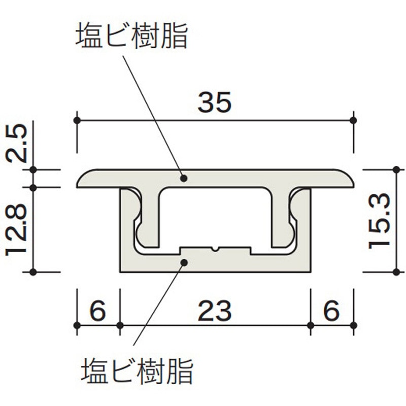 IL841W6 インターフィット 床見切り(被せ型) 朝日ウッドテック 幅35mm