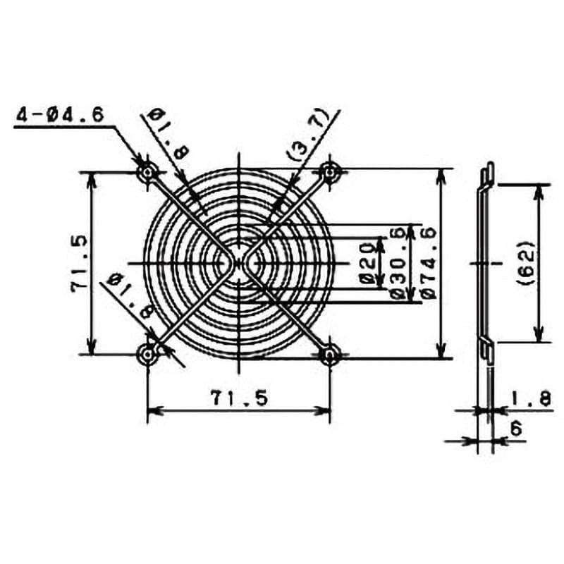 PF-085-2 PF・RD 盤用換気扇(スタンダードタイプ) 1個 日東工業 【通販モノタロウ】