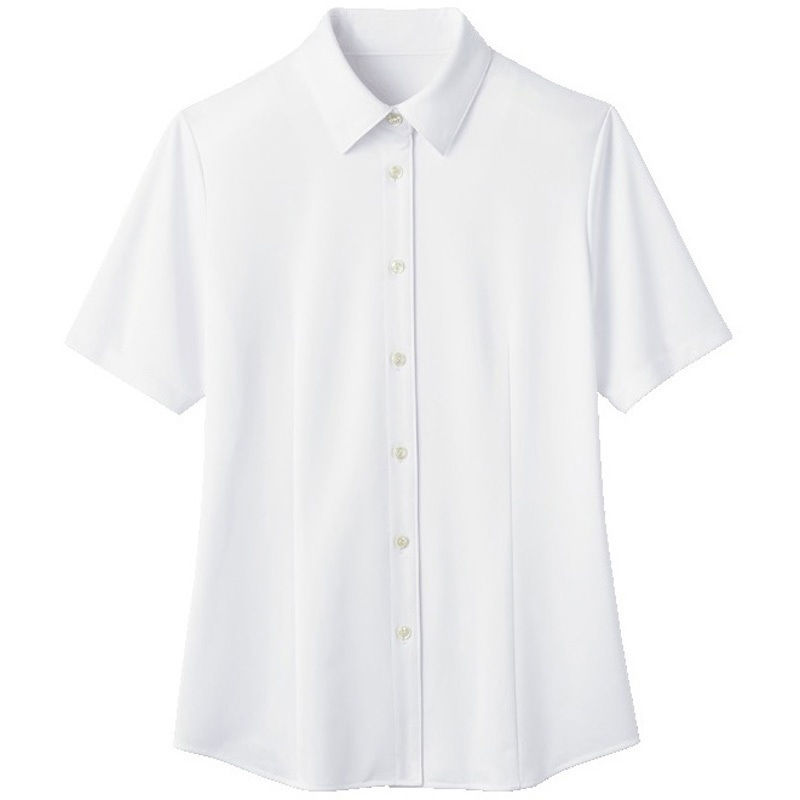 GBSL-1665-A6 ブラウス シャツ レディース 半袖 サーヴォ(旧:サンペックスイスト) ホワイト色 サイズ(号)11  GBSL-1665-A6