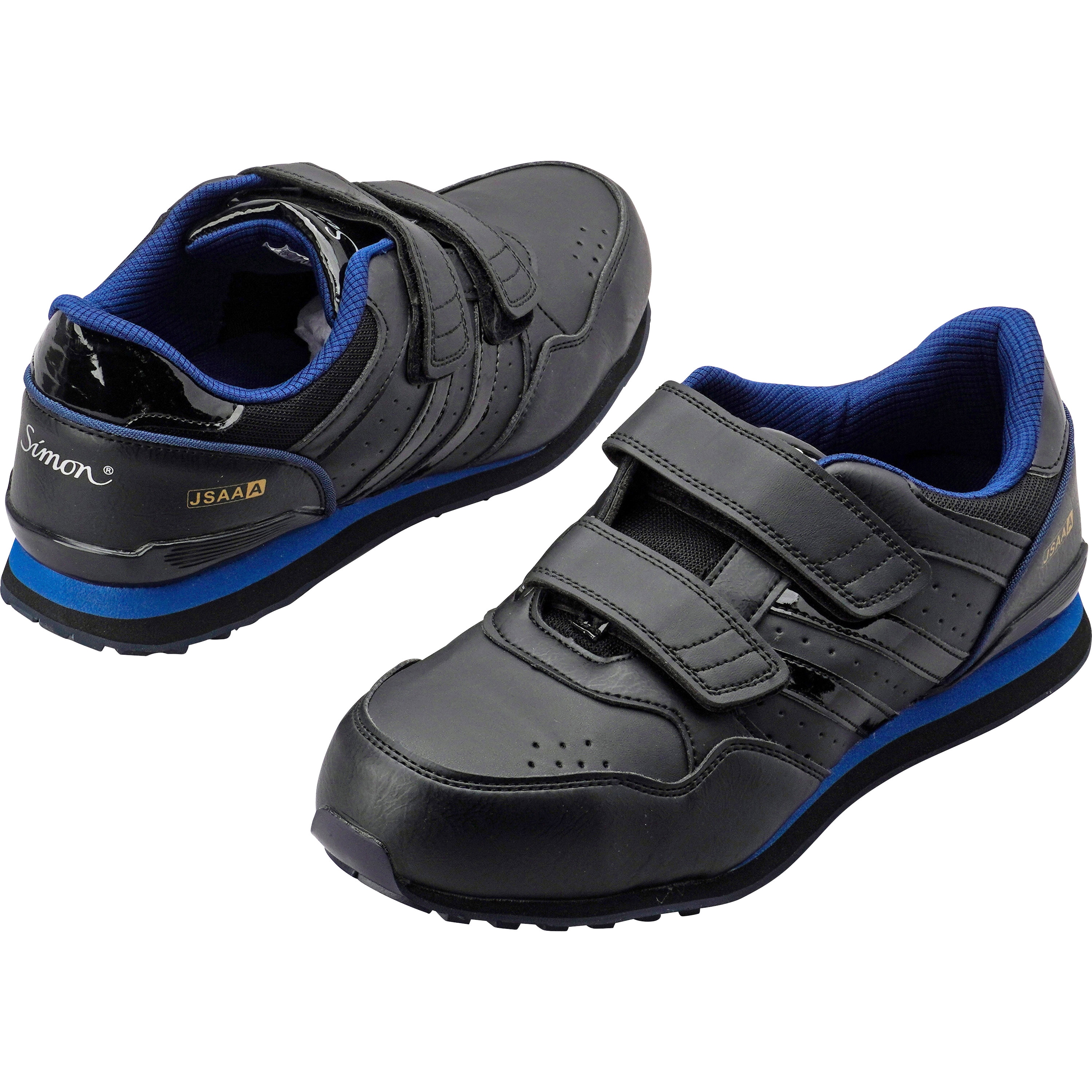 NS818黒/ブルー プロスニーカー NS818 シモン マジックタイプ 黒