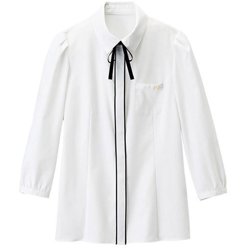 LBLL-1508-A9 レディース用七分袖ブラウス サーヴォ(旧:サンペックスイスト) ホワイト色 サイズ07  LBLL-1508-A9