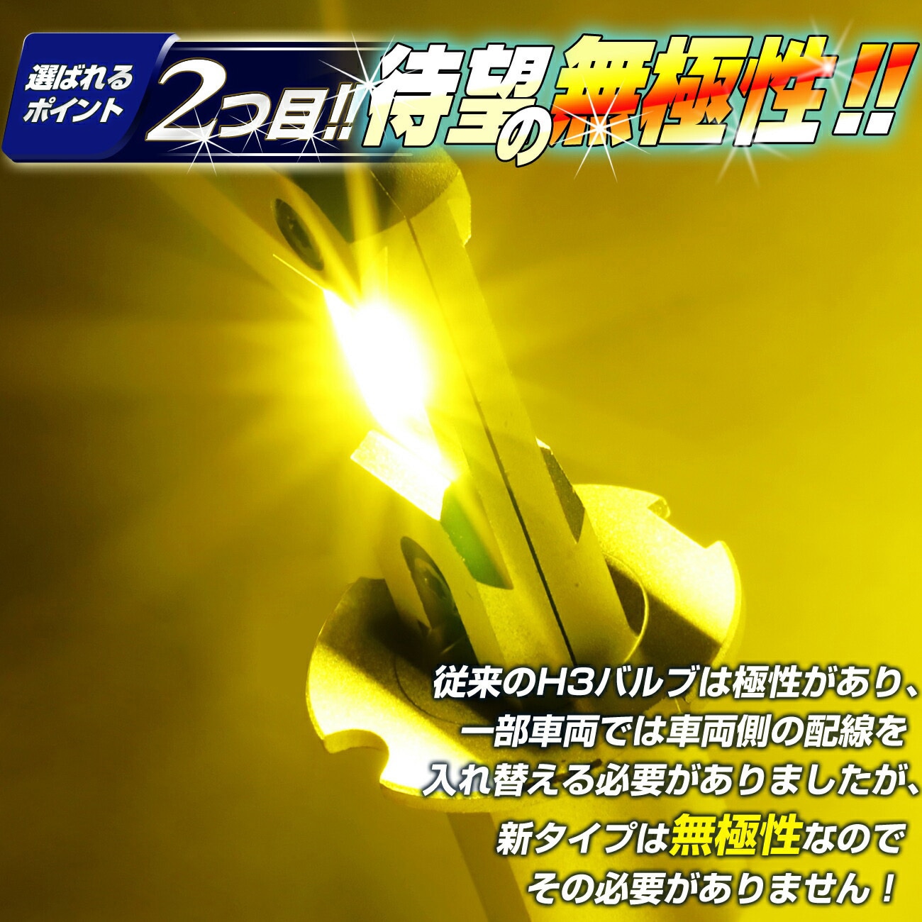 TAKE145 H3 フォグランプ用 LEDバルブ 12v/24v兼用 1セット 竹村商会