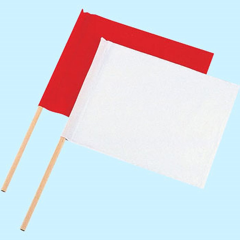 76955 工事用旗 シンワ測定 紅白色 寸法(旗部分)335×442mm 1組(2