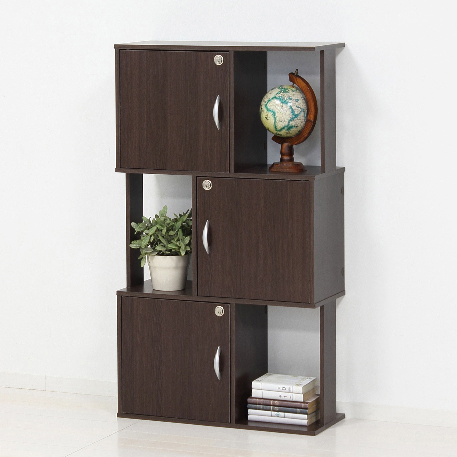 ルーター収納40（W40×D26.5×H80cm） ブラウン 【完成品】 ルーター収納40（W40×D26.5×H80cm） ブラウン 【完成品】の通販