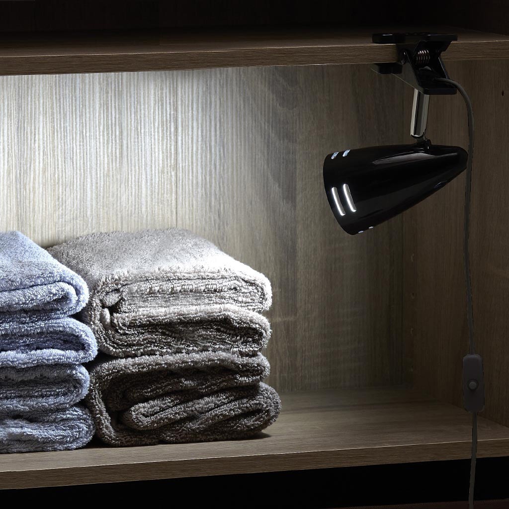 CLELP01BK LEDクリップライト 1個 YAZAWA(ヤザワコーポレーション