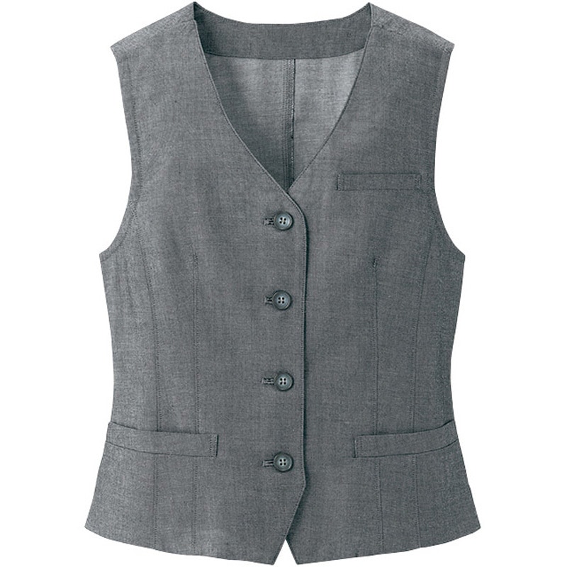 SVEL-1302-B3 ベスト レディース 襟なし 飲食店 ユニフォーム 制服