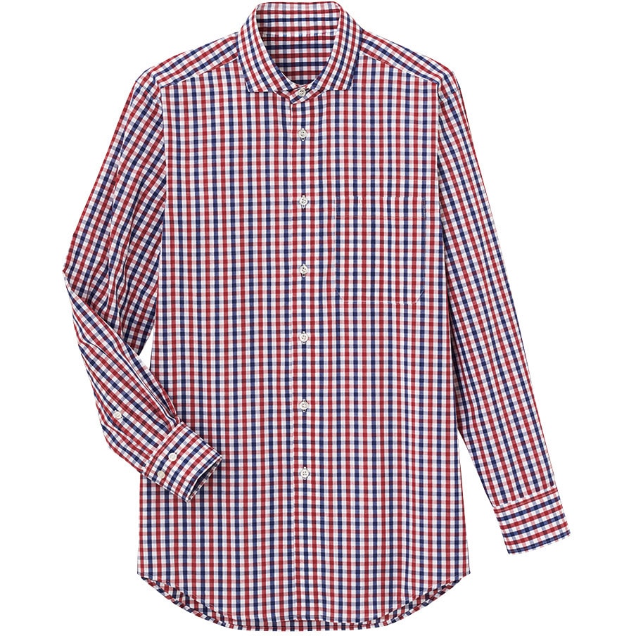 赤い袖先 SBLU-1919-E5 長袖シャツ(先染めトラディショナル) サーヴォ(旧