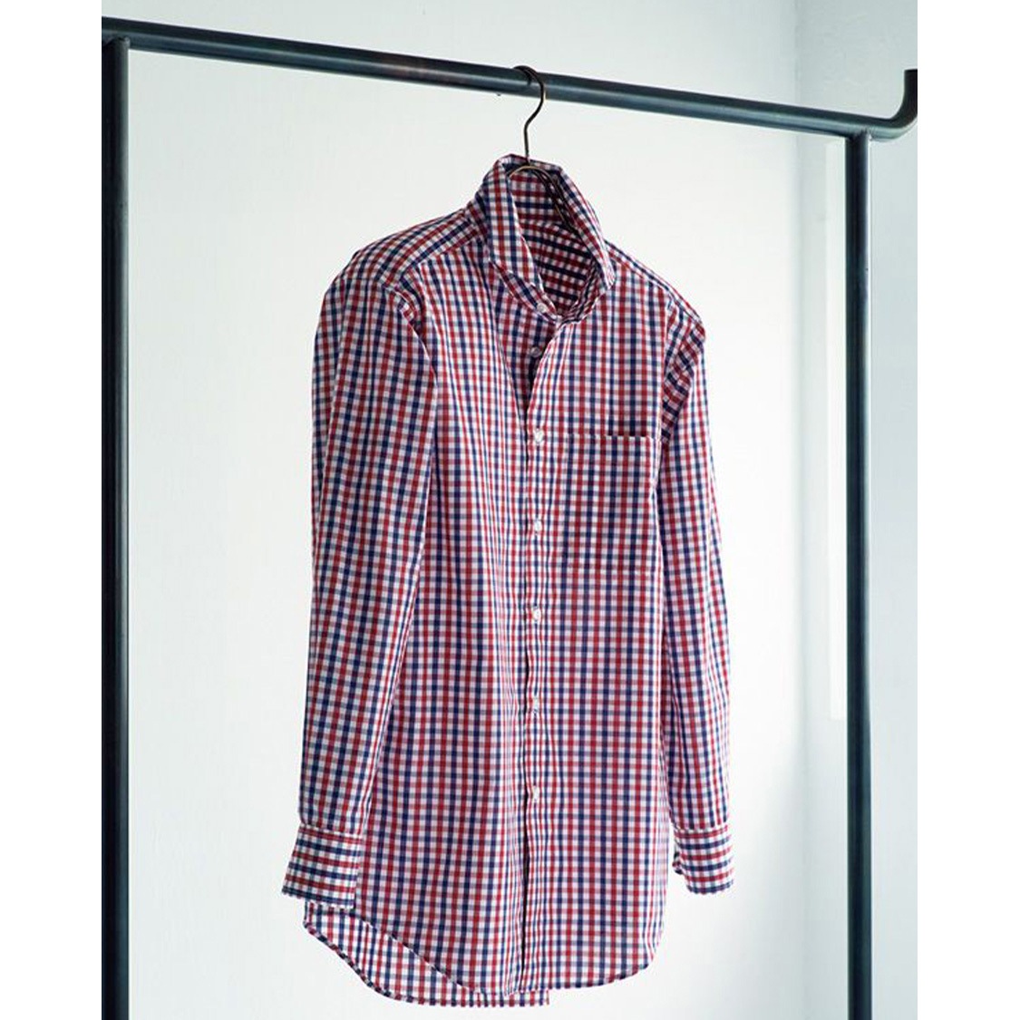 赤い袖先 SBLU-1919-E5 長袖シャツ(先染めトラディショナル) サーヴォ(旧