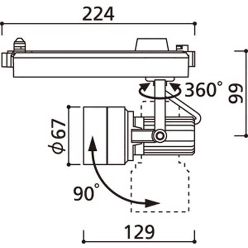 XS413511 オーデリック LED スポットライト プラグド・エスイー オーデリック(ODELIC) 調光不可 レール取付専用 3500K 温白色  演色指数83Ra 配光タイプ24°ミディアム XS413511 - 【通販モノタロウ】