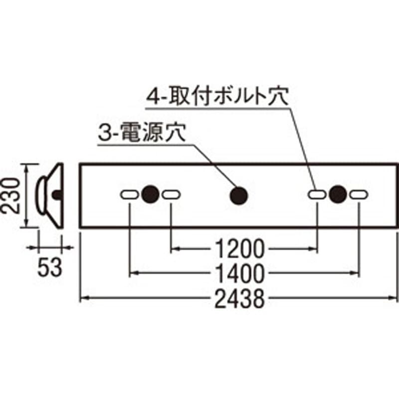 XL501006B4C オーデリック CONNECTED LIGHTING LED LED-LINE ベースライト 直付型110形 逆富士山型 ODELIC(オーデリック) 演色指数83Ra 種別LEDユニット UN1504BC 質量6.6kg 幅230mm長さ2438mm  XL501006B4C