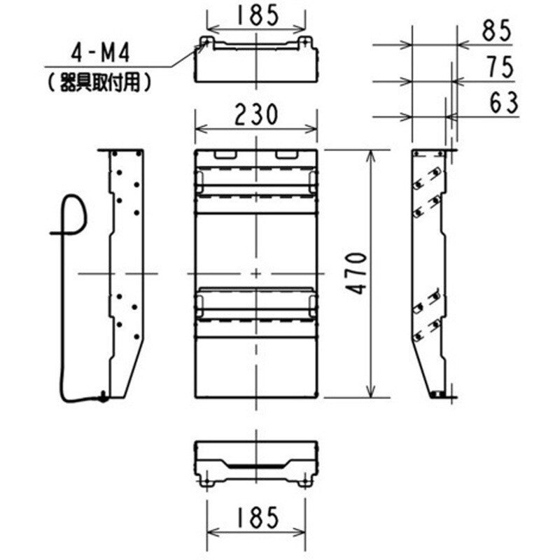 EL-XL003 LED照明器具 屋外用照明 投光器用 遮光ルーバ 1個 三菱